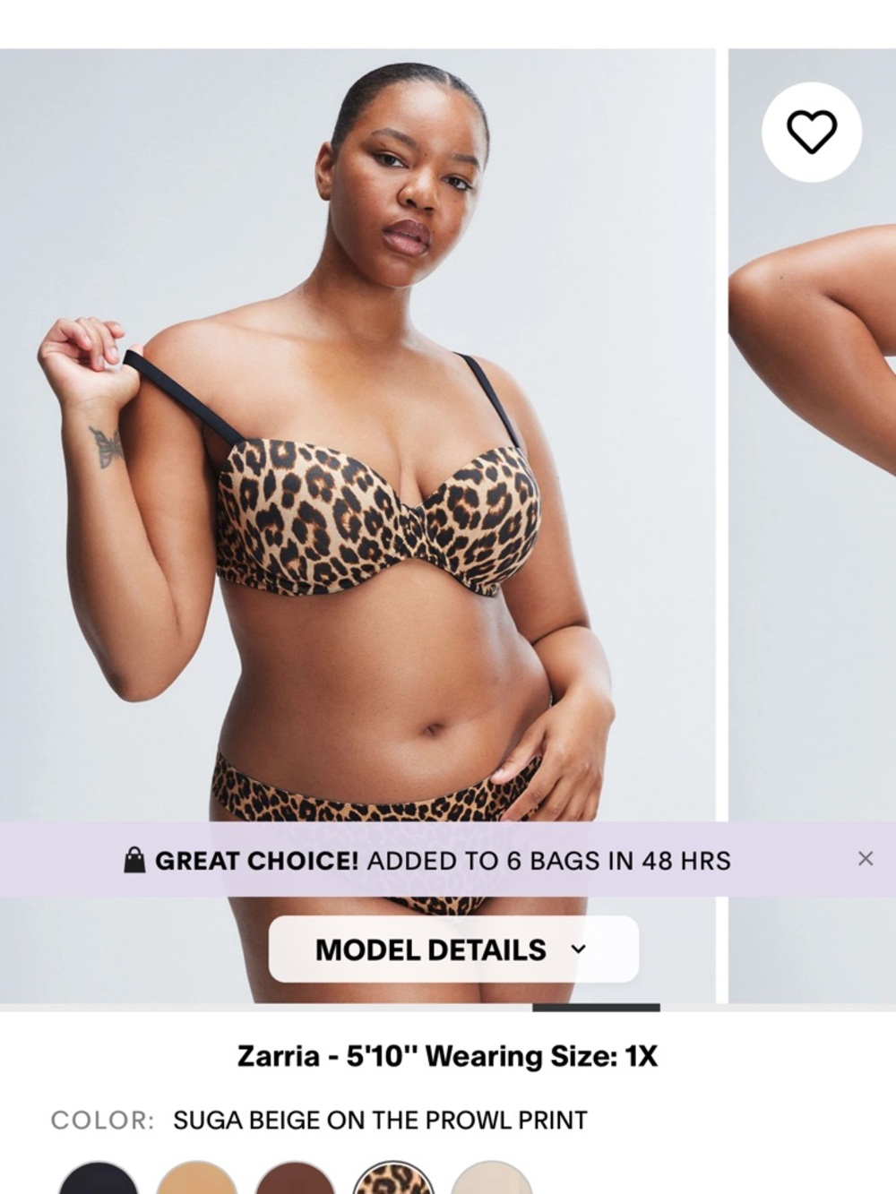 Savage X Fenty Leopard Print Underwire Bra in Suga Beige